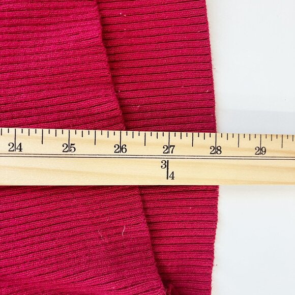 Eddie Bauer Women's Red Cable Knit Button Front Cardigan Sweater Size XXL - Picture 6 of 6